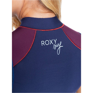 2022 Roxy A Ascenso Das Mulheres 1.5mm Long Jane Wetsuit Erjw703009 - Navy Noites / Ameixa Vermelha / Granada